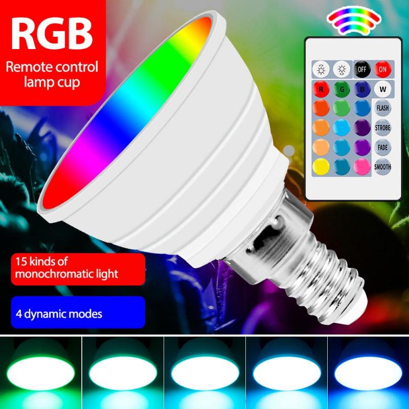 GU10 E27 LED Light Bulb Colorful  Energy Saving Spotlight Lamp Remote Control LED Spotlights Downlight LED lamp