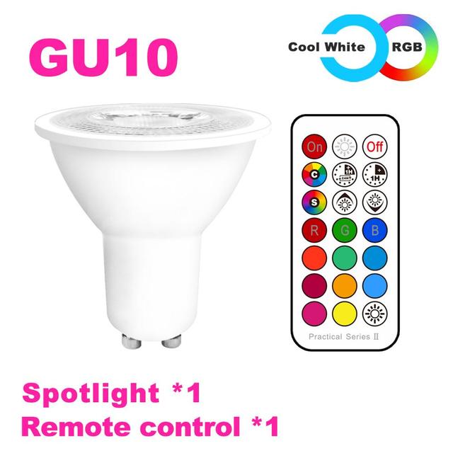 GU10 LED Lamp E27 Night Smart Spot Light Bulb Color Spotlight Neon Sign RGB Tape With Controller Lighting COB 220V 110V Dimmable