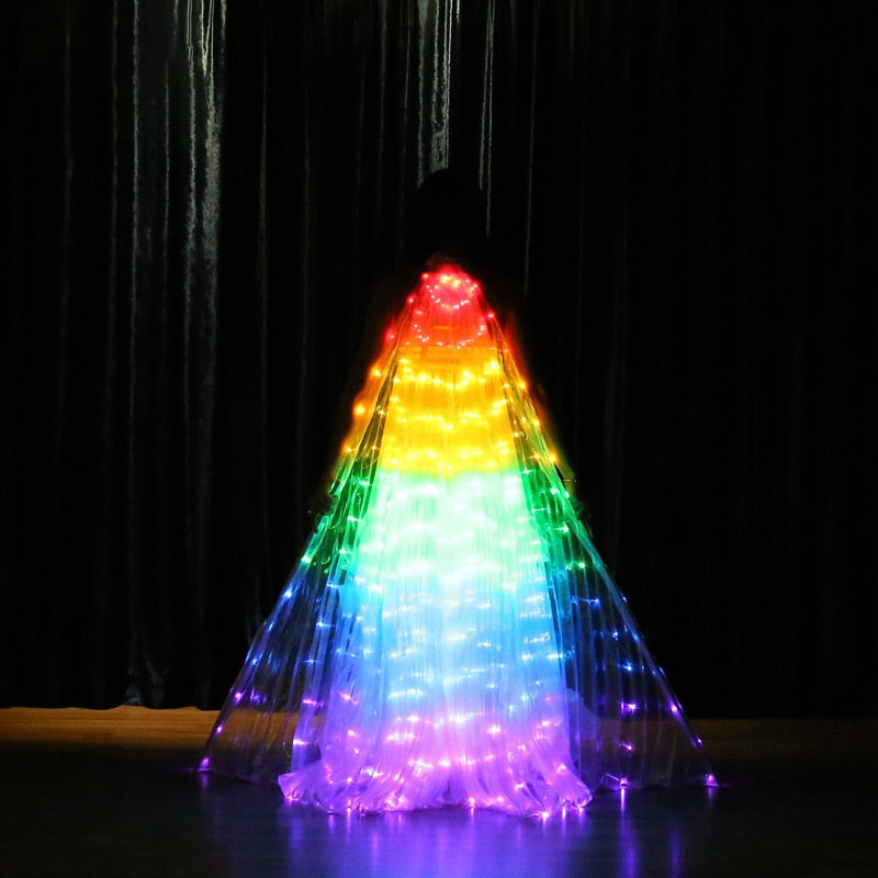  Rainbow Color Alas Angle Led Wings Adult Led Costume Circus Led Light Luminous Costumes Party Show Isis Wings Dancewear