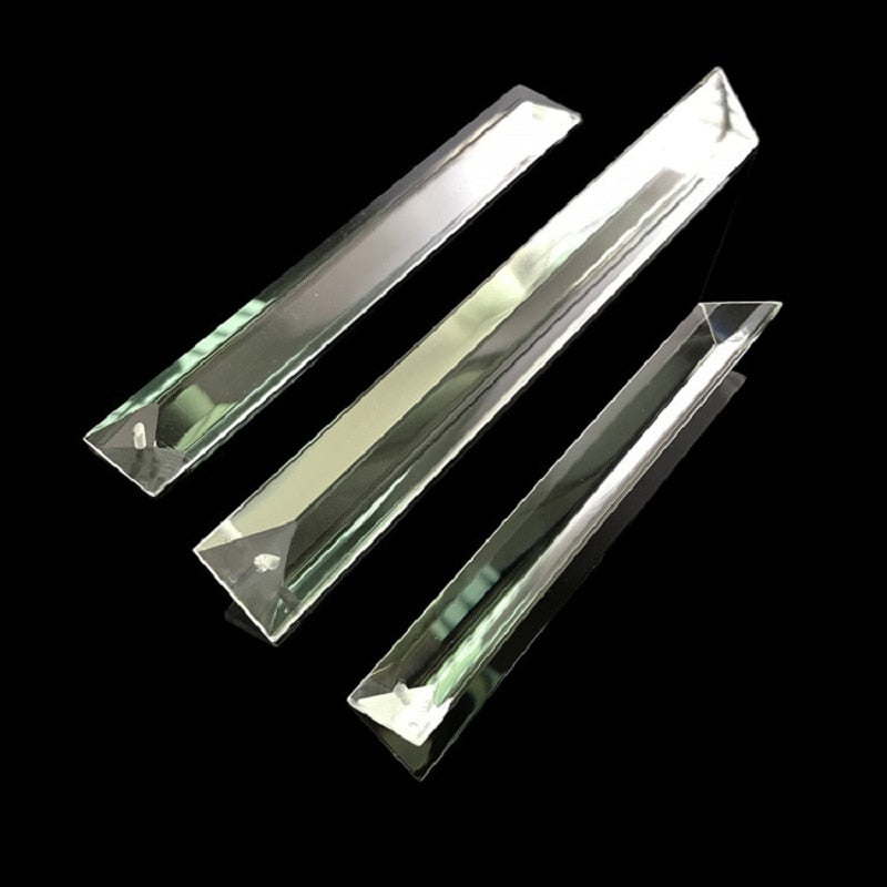 All Sizes Trimming Triangle Crystal Clear Prism In 1 Hole/2 Holes Glass Chandeliers Pendants Parts Glass Lamp Drop Pendants