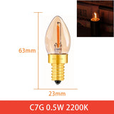 Ganriland Edison Led Candle Light Bulb E12 E14 Effect Dimmable Bulb C7 0.5W T22G 1W Home For Decor Lighting Ampoule Candle Bulb