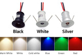 1W 12V Mini LED Downlight Dimmable Spotlight IP65 Stair Cabinet Light Black White Silver Shell Spot Light Ceiling Downlight