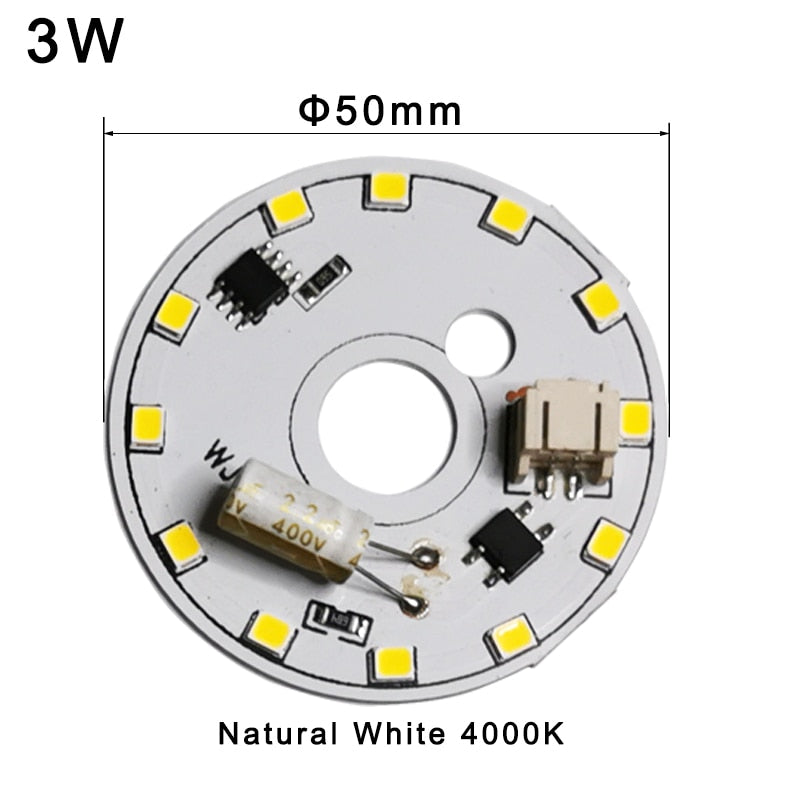 LED Bulb Lamp Chip 3W 6W 12W 18W AC 220V 240V  Smart IC No Need Driver DIY Natural White For led downlight led Spotlight beads