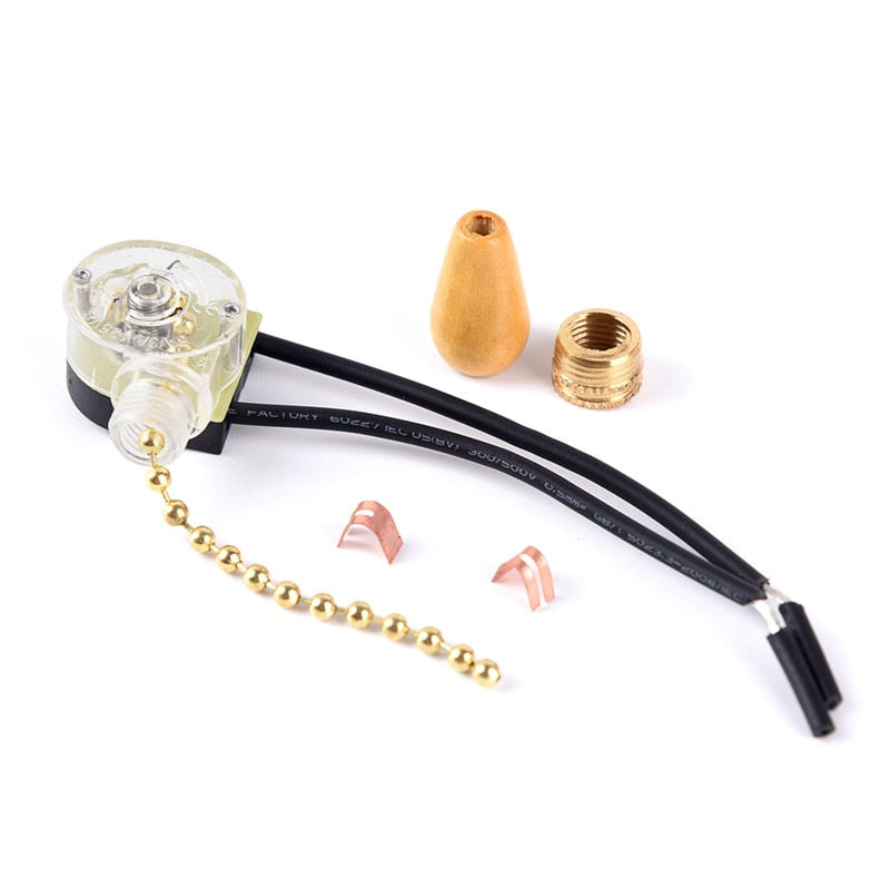 250V diy Light Lamp Hanging Chain Switch Metal/Wood Drops 3A Zipper Switch Gold/Chrome Pull Switch Wall/Table/Floor Accessories