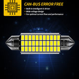 AILEO 1x C10W C5W LED Canbus Festoon 31mm 36mm 39mm 42mm for car Bulb Interior Reading Light License Plate Lamp White Free Error