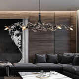 Living Room Postmodern Luxury LED Chandelier Lighting Novelty Dining Room Island Metal Bedroom Villa Lobby Home Art Hanging Lamp