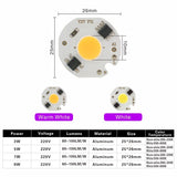 MINI LED COB Chip 220V 3W 5W 7W 9W Smart IC No Need Driver 10pcs/lot LED Bulb Lamp for Flood Light Spotlight Downlight Lighting