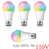 FrankEver A19 Wifi Smart Light Bulbs LED WiFi Dimmable Wireless E26 E27 Lamp Compatible with Alexa Google Home Smart Household