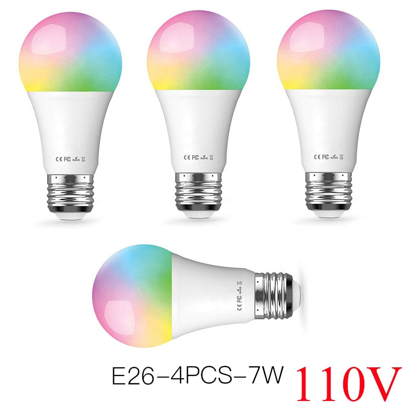 FrankEver A19 Wifi Smart Light Bulbs LED WiFi Dimmable Wireless E26 E27 Lamp Compatible with Alexa Google Home Smart Household