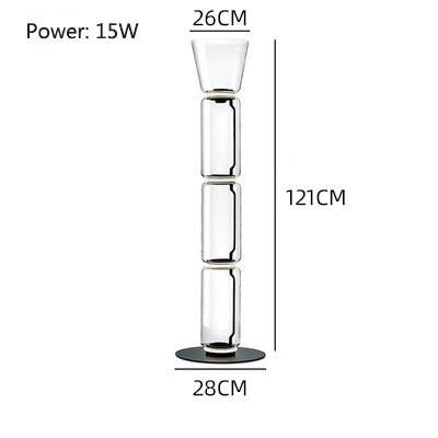 Living Room Creative LED Floor lamp Modern Bedroom Bedside Clear Glass Vertical Luminaires Study Indoor Design Lighting Fixtures