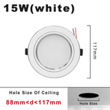 5W 9W 12W 15W 18W White/Warm white LED Spot Lighting Led Bulb For Bedroom Kitchen Diningroom LED Downlight Round Recessed