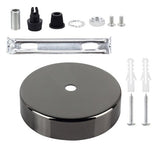 Ceiling Plate Round Black Silver Bronze 8/10/12/15cm Vintage Disc Light Accessories Tray For Pendant Lamp&amp;Wall Light Lamp Base