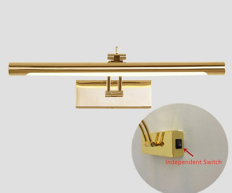 Modern LED Bathroom Wall Lamp Waterproof Stainless Steel L40/55/70CM Indoor Mirror Sconce Vanity Wall Lights Fixture With Switch