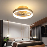 Modern simple ceiling fan transparent crystal decorative LED remote control lighting bedroom fan lamp free delivery