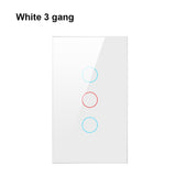 Tuya US Wi-fi Wall Switch, Smart Light Switch, Glass Panel Touch-Sensor interrupter 1/2/3 Gang Work with Alexa, Google Home