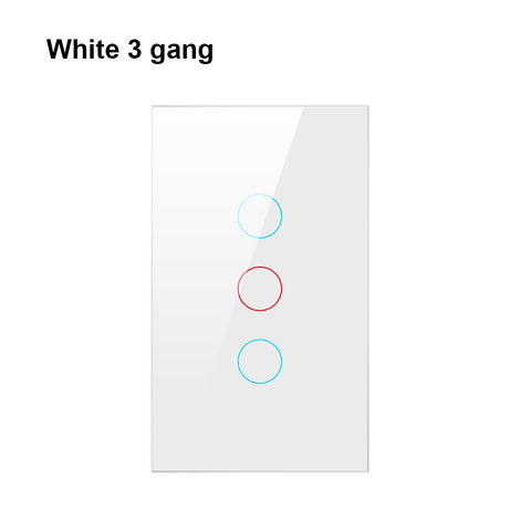 Tuya US Wi-fi Wall Switch, Smart Light Switch, Glass Panel Touch-Sensor interrupter 1/2/3 Gang Work with Alexa, Google Home