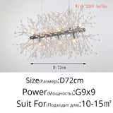 Nordic modern led chandelier Living bedroom dining room firefly chandelier Simple home intdoor lighting decoration ceiling lamps