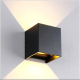 LED Outdoor Wall Lamp Aluminum Balcony Surface Mounted Cube Garden Porch Light Indoor &amp; Exterio IP65 Waterproof Modern Bulbs