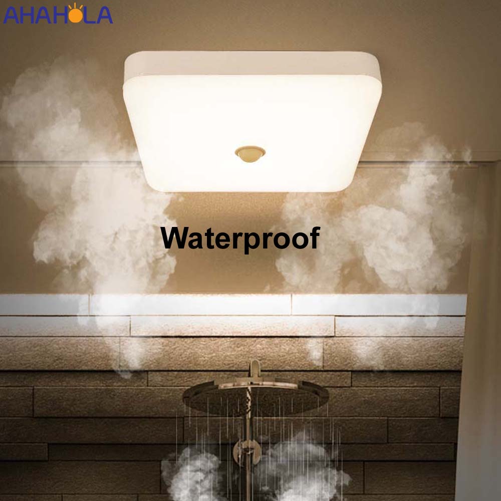 Bedroom Bathroom Ceiling Light Waterproof Motion Sensor Lamp Wall Surface Led Ceiling Light Square Round Panel Indoor Lighting