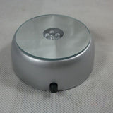 4 LEDs Luminous Base Light Crystal Glass Transparent Objects Display Laser Colorful Round Stand Base for Cocktail