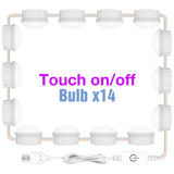 LED Makeup Mirror Light Bulbs USB Hollywood Make up Lamp Vanity Lights Bathroom Dressing Table Lighting Dimmable LED Wall Lamp