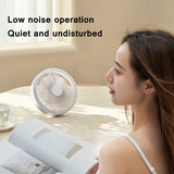 2000mAh USB Rechargeable Ceiling Fans with Remote Control 360° Rotation 3-speed Wind Desk Hanging Ventilator for Outdoor Camping