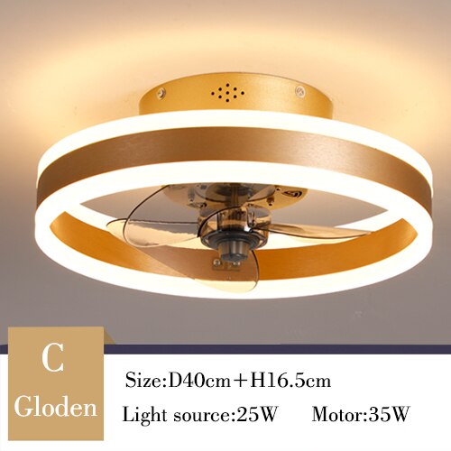 Modern simple ceiling fan transparent crystal decorative LED remote control lighting bedroom fan lamp free delivery