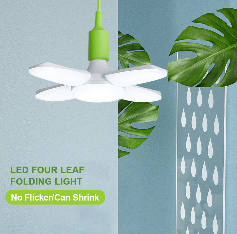 LED Bulb Fan Blade AC85-265V 28W Foldable Led Light Bulb Lampada For Home Ceiling Light  Small Garage Light night lamp