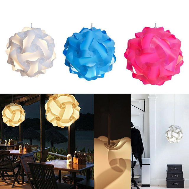 Modern Ceiling Lampshade Elements IQ Puzzle Jigsaw Lamp Shade Creative DIY Chandelier Light