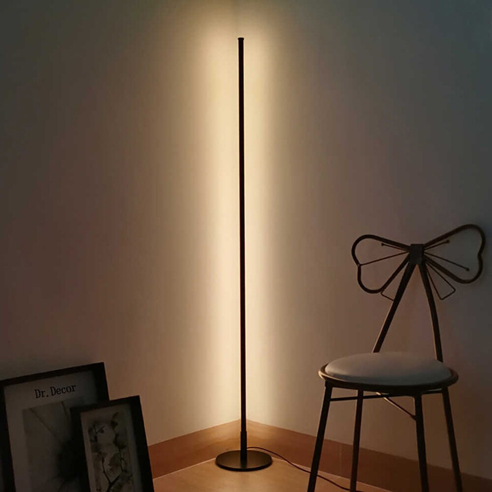 80cm Modern LED Corner Lamp Remote Background Atmosphere RGB Floor Light Multi-Modes Bar Bedside Atmosphere Decor Lamp
