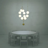 Postmodern Loft Glass Ball Pendant Lamp Creative Necklace Design Restaurant Hall Led Lights Decro Suspension Light Fixtures