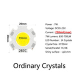 20pcs a Lot High Power LED COB Light Bulb 20mm 3W 5W 7W 10W Use 250mA LED Source Chip Light Lamp Downlight Lamps