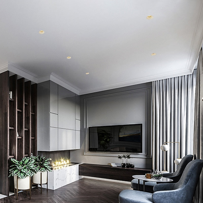 Aisilan Modern LED recessed downlight  frameless built-in spot lamp Minimalist Convenient installation for living room bedroom