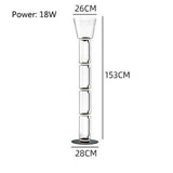 Living Room Creative LED Floor lamp Modern Bedroom Bedside Clear Glass Vertical Luminaires Study Indoor Design Lighting Fixtures
