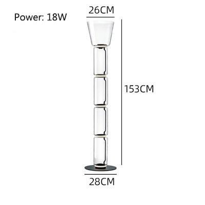 Living Room Creative LED Floor lamp Modern Bedroom Bedside Clear Glass Vertical Luminaires Study Indoor Design Lighting Fixtures