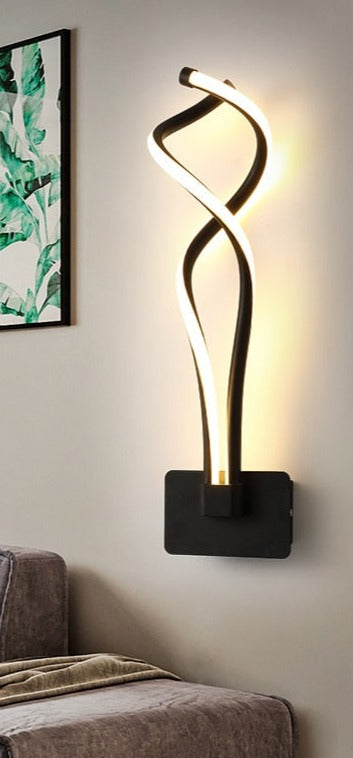 Modern Minimalist Wall Lamps Living Room Bedroom Bedside Luster AC90V-260V LED Indoor black white Lamp Aisle Lighting decoration