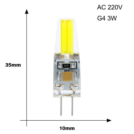 10pcs LED G4 COB Lamp AC DC 12V 220V Mini Dimming G4 LED Bulb Lampasas LED Lighting Replace Halogen Spotlight Chandelier LED Lamp