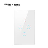 AVATTO Tuya US Wifi Wall Switch, Smart Light Switch, Glass Panel Touch-Sensor interruptor 1/2/3 Gang Work with Alexa,Google Home