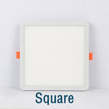 Round Square Ultra thin LED Panel Light Recessed Downlights 6W 8W 15W 20W AC 220V 230V Indoor lighting Ceiling Lamp