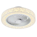 Nordic postmodern intelligent LED ceiling fan with lamp remote control bedroom decorative fan invisible silent ceiling fan lamp
