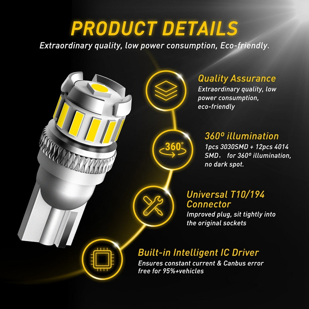 LED T10 LED Bulbs 4014 3020 SMD For Car Parking Position Lights Interi - LED  Lights For Sale : Affordable LED Solutions : Wholesale Prices