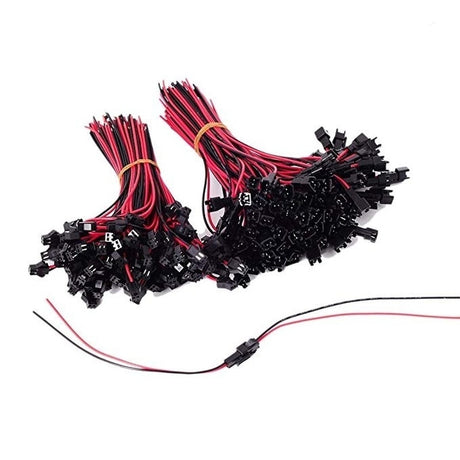 20Pairs Long SM Connector terminal wire Plug Male to Female splice Wire Connectors red and black wire LED Downlight Ceiling Lamp