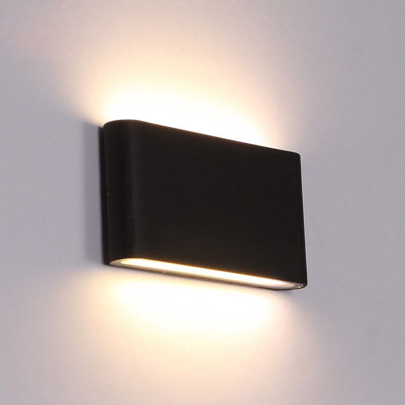 LED Outdoor Wall Lamp Aluminum Balcony Surface Mounted Cube Garden Porch Light Indoor &amp; Exterio IP65 Waterproof Modern Bulbs