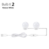LED Makeup Mirror Light Bulbs USB Hollywood Make up Lamp Vanity Lights Bathroom Dressing Table Lighting Dimmable LED Wall Lamp