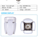 Led bulb light fan blade timing light foldable light AC85-265V 28W with remote control Lampada home living room garage lighting