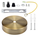 Ceiling Plate Round Black Silver Bronze 8/10/12/15cm Vintage Disc Light Accessories Tray For Pendant Lamp&amp;Wall Light Lamp Base