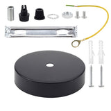 Ceiling Plate Round Black Silver Bronze 8/10/12/15cm Vintage Disc Light Accessories Tray For Pendant Lamp&amp;Wall Light Lamp Base