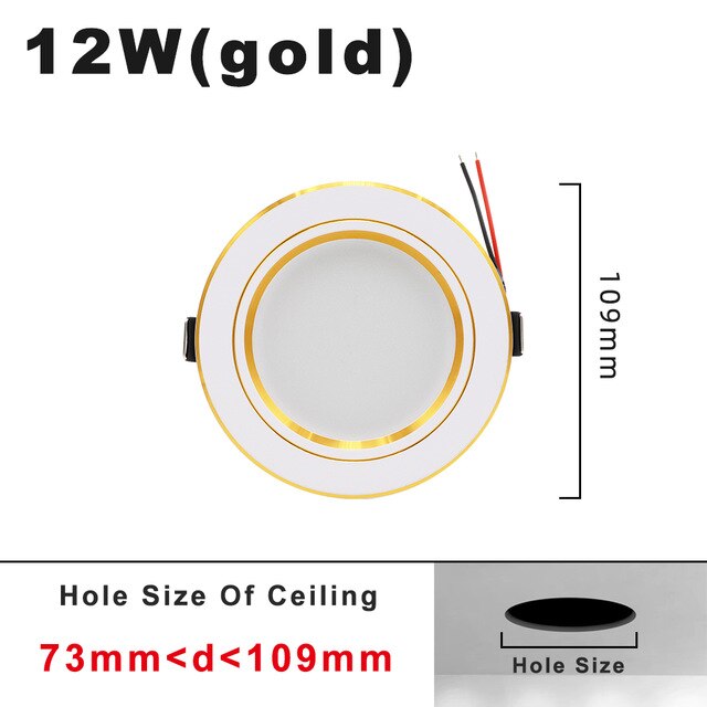 5W 9W 12W 15W 18W White/Warm white LED Spot Lighting Led Bulb For Bedroom Kitchen Diningroom LED Downlight Round Recessed