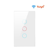 Tuya US Wi-fi Wall Switch, Smart Light Switch, Glass Panel Touch-Sensor interrupter 1/2/3 Gang Work with Alexa, Google Home