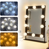 Hollywood Style LED Vanity Mirror Lights Kits 3 Color 10 Dimmable Bulbs Lighting Fixture Strip For Makeup Dressing Vanity Light